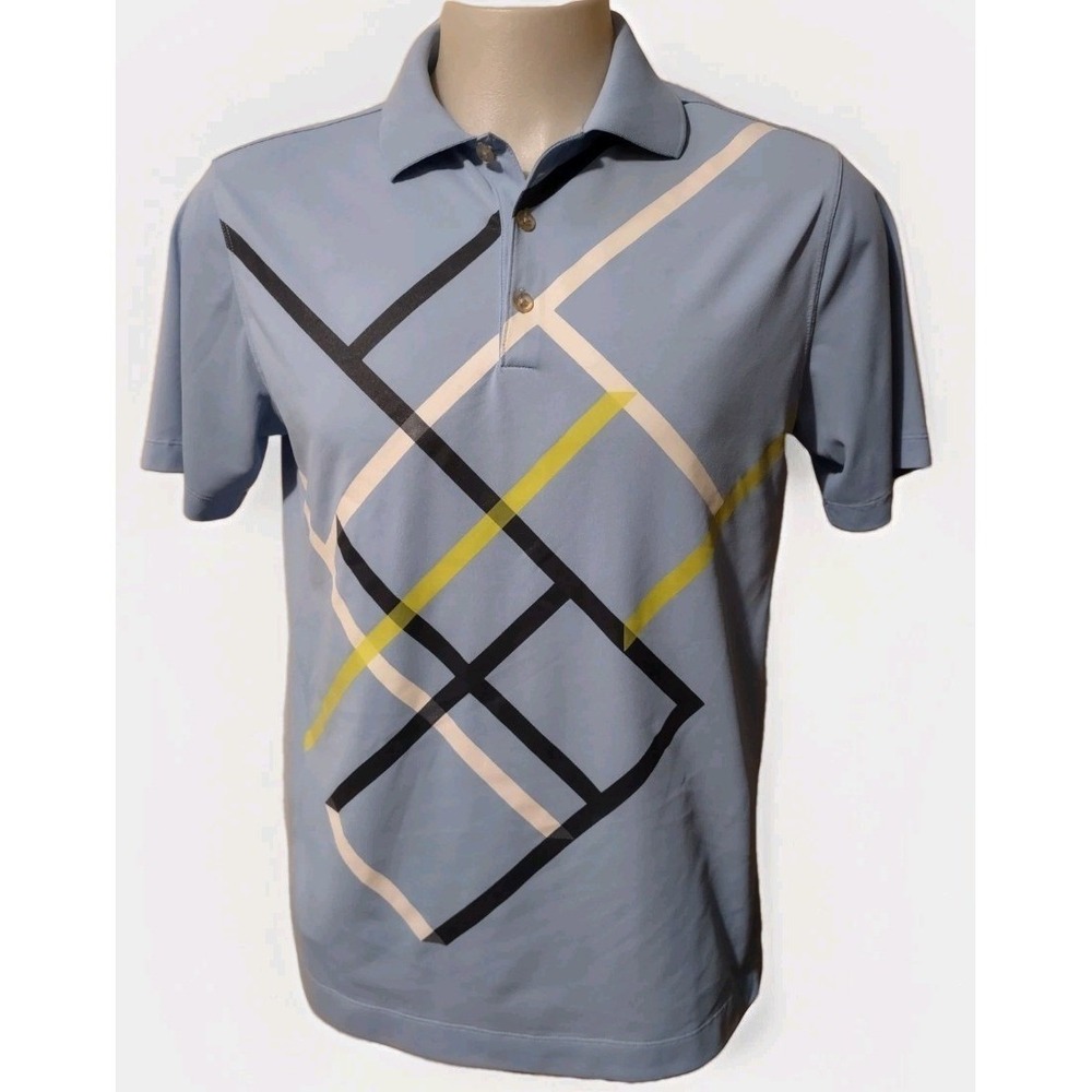 Nike Polo Shirt Men's Medium Dri Fit Golf Tour Performance PGA Swoosh Sky Blue - Picture 11 of 13